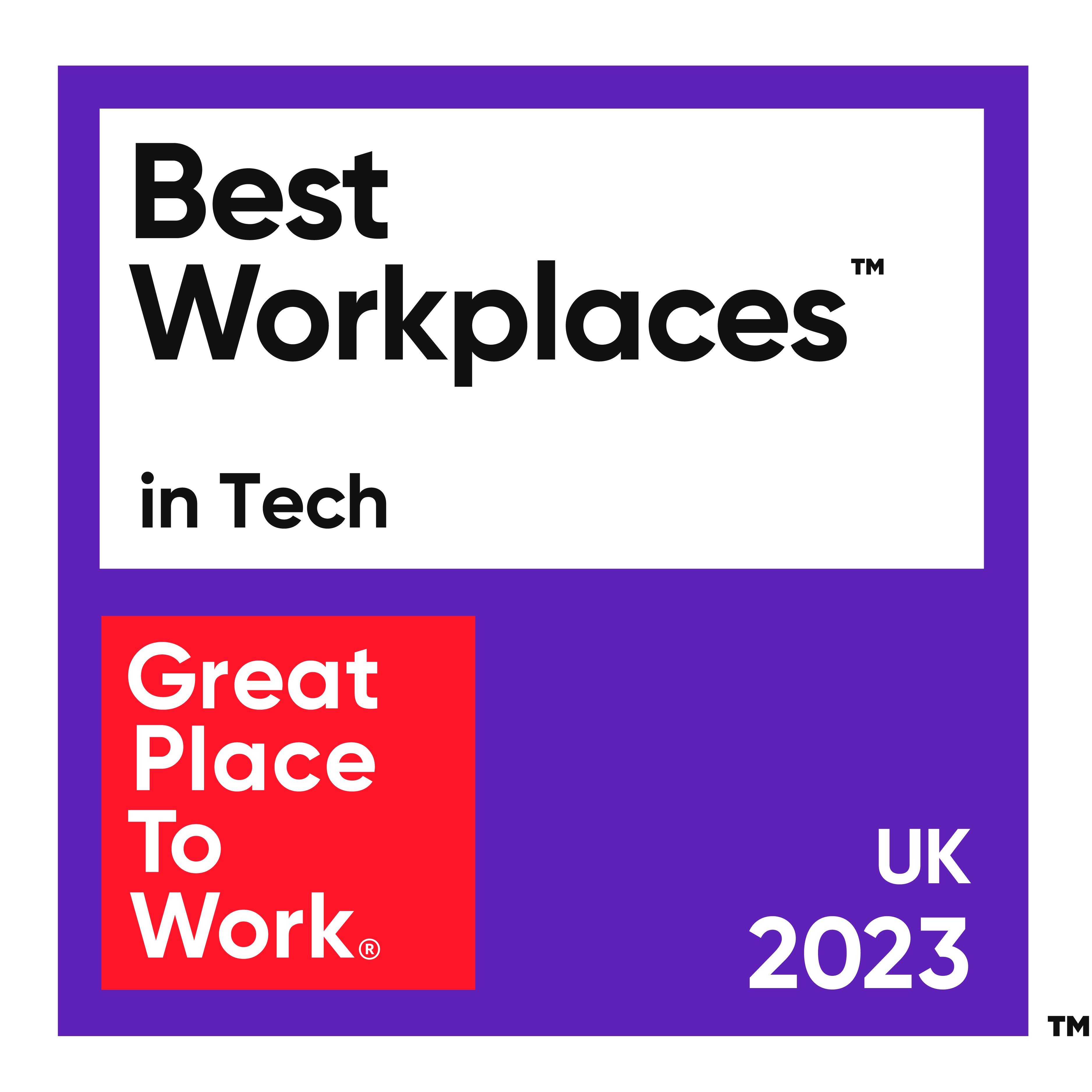Great Place to Work in Tech Badge