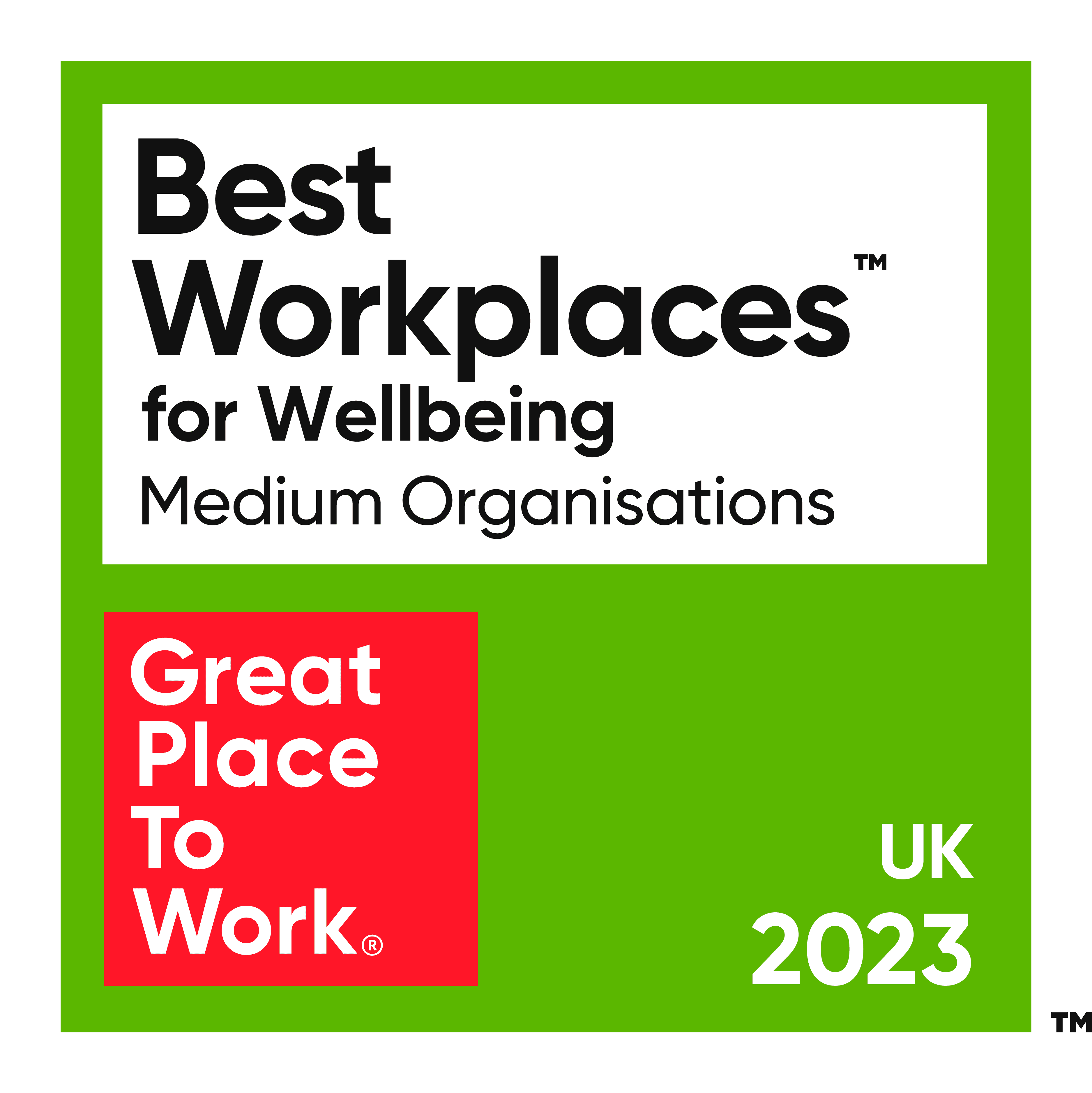 Great Places to Work for Wellbeing Badge